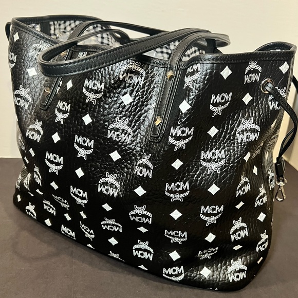 MCM REVERSIBLE LIZ SHOPPER IN VISETOS - Picture 5 of 10